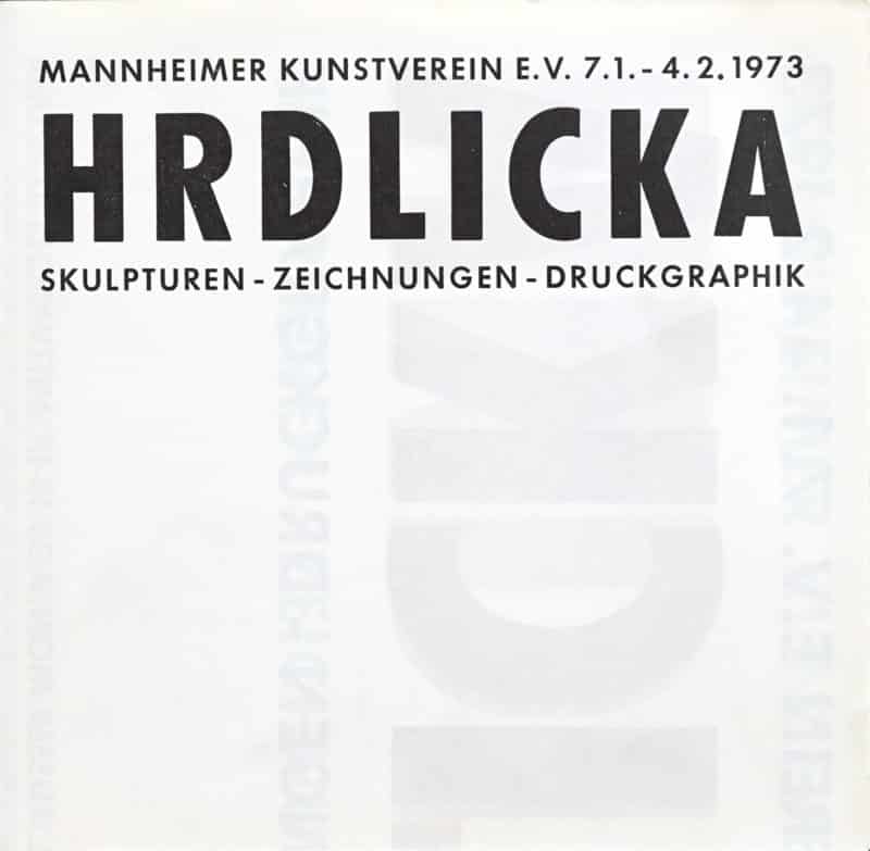 Publikation-Buchcover Hrdlicka, Skulpturen-Zeichnungen-Aquarelle-Druckgraphik , Mannheimer Kunstverein e.V. 24.6. - 29.7.1973